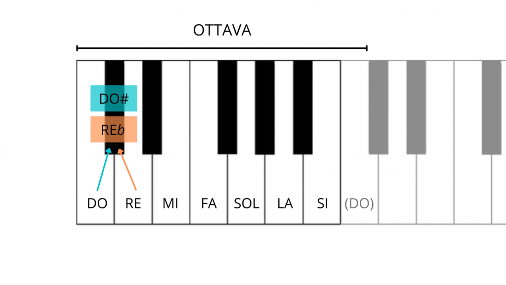 Suonare il basso elettrico. Le note omofone sulla tastiera del pianoforte.
